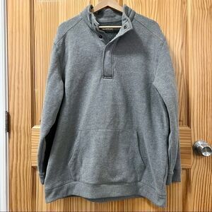 NWOT Outdoor Life grey quarter snap pullover long sleeve jacket coat L Large